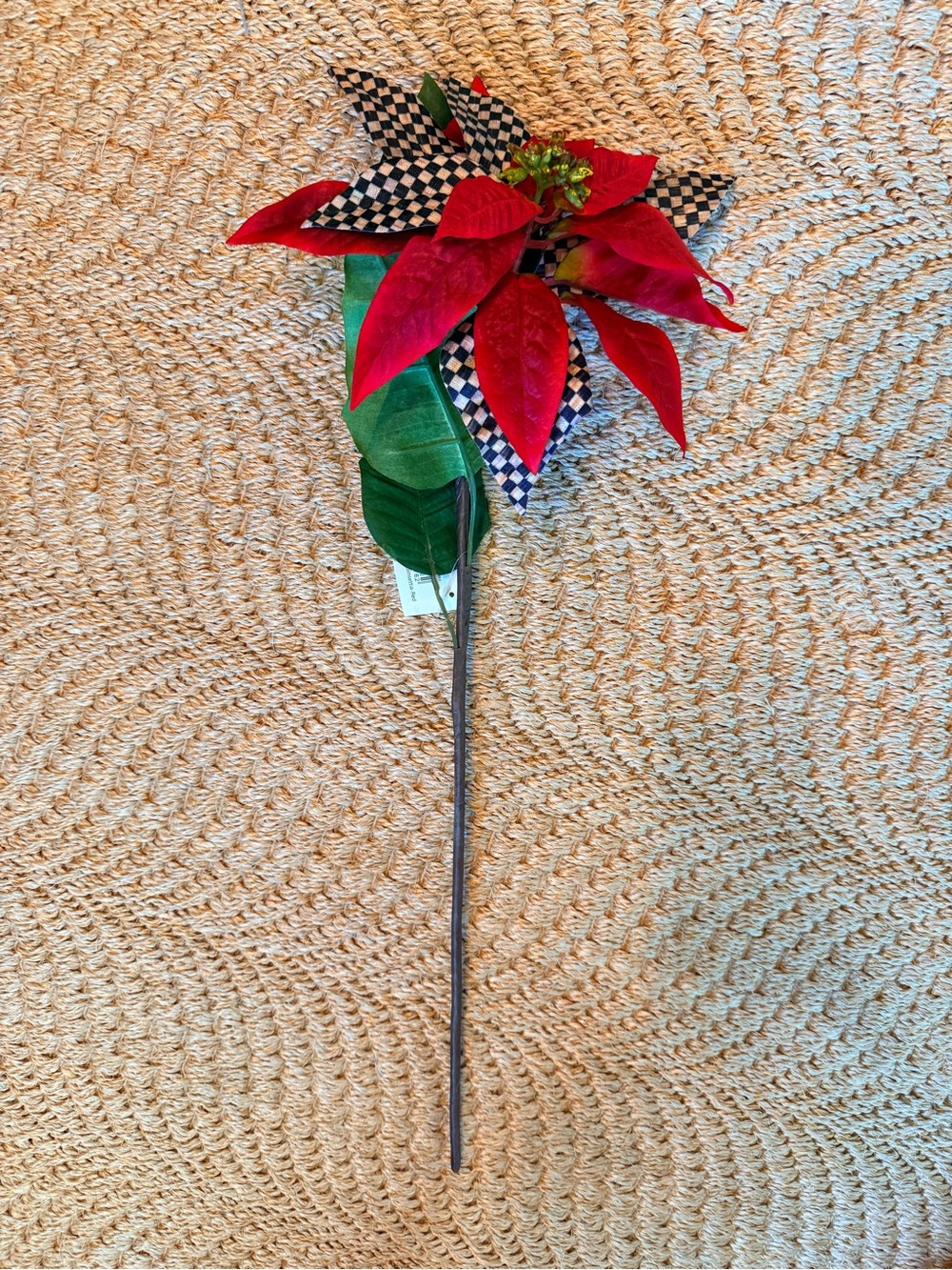 MACKENZIE-CHILDS | Courtly Check and Red Jumbo Poinsettia Stem *NWT* - Retired